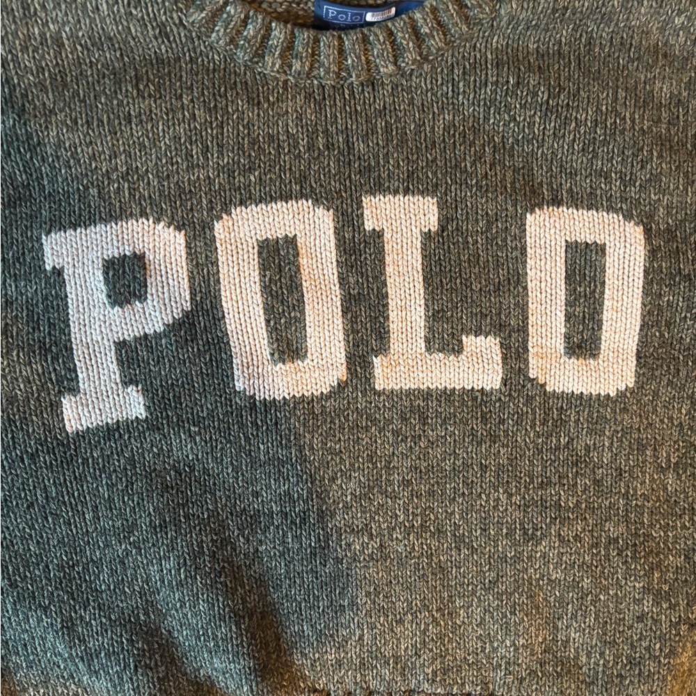 Polo Ralph Lauren Logo Green Knit Sweaters - Picture 3 of 6